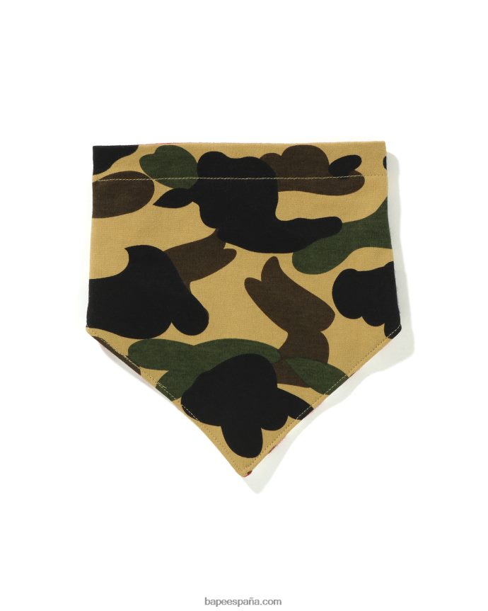 niños A Bathing Ape Babero bandana 1st camo 288PLL1632 amarillo
