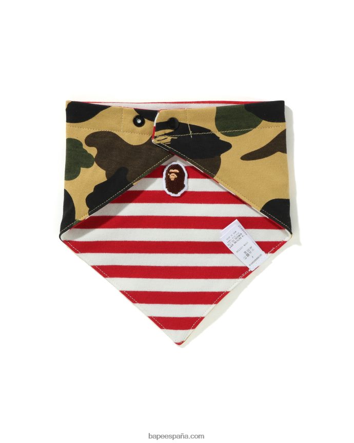 niños A Bathing Ape Babero bandana 1st camo 288PLL1632 amarillo