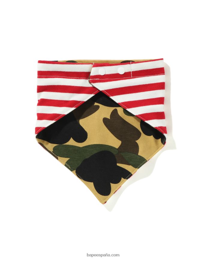 niños A Bathing Ape Babero bandana 1st camo 288PLL1632 amarillo