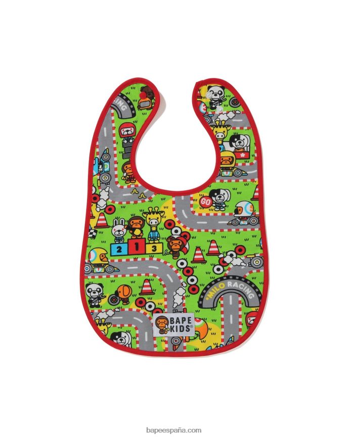 niños A Bathing Ape babero bebe milo 288PLL1717 rojo brillante