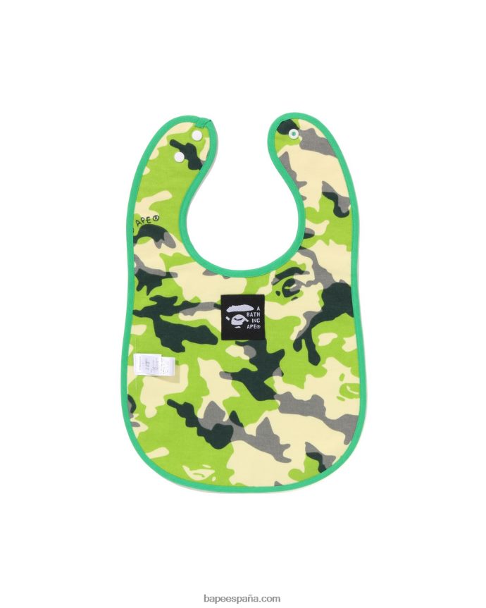 niños A Bathing Ape babero reversible con estampado de chaleco de pesca milo baby milo de Woodland camo 288PLL1381 ejercito verde