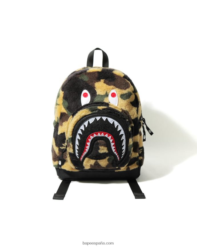 niños A Bathing Ape Mochila 1st camo boa shark 288PLL1798 amarillo