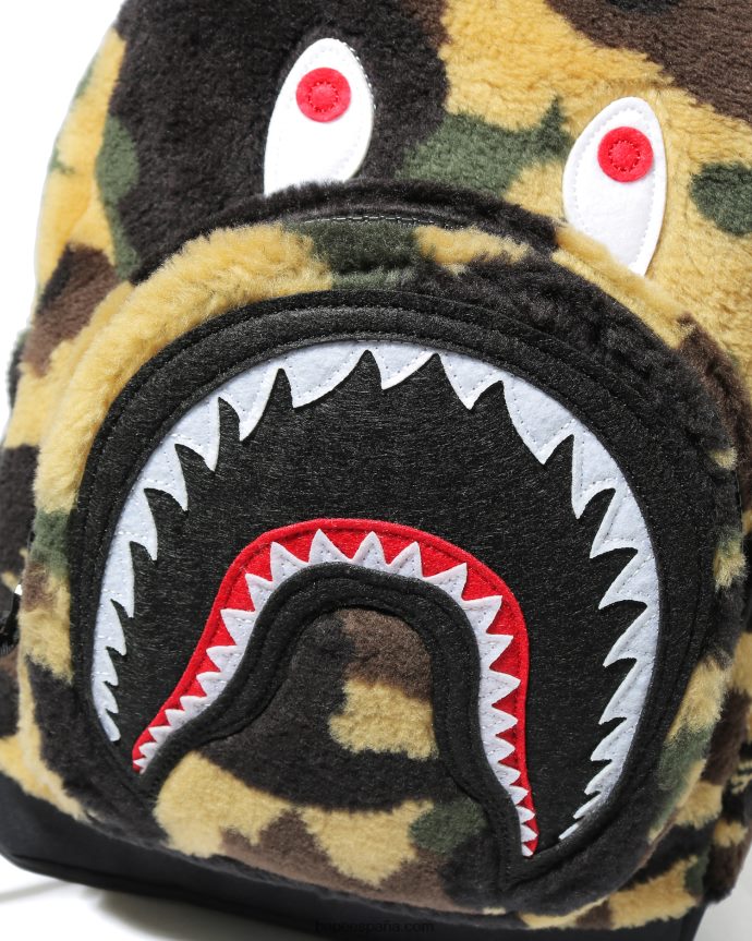 niños A Bathing Ape Mochila 1st camo boa shark 288PLL1798 amarillo
