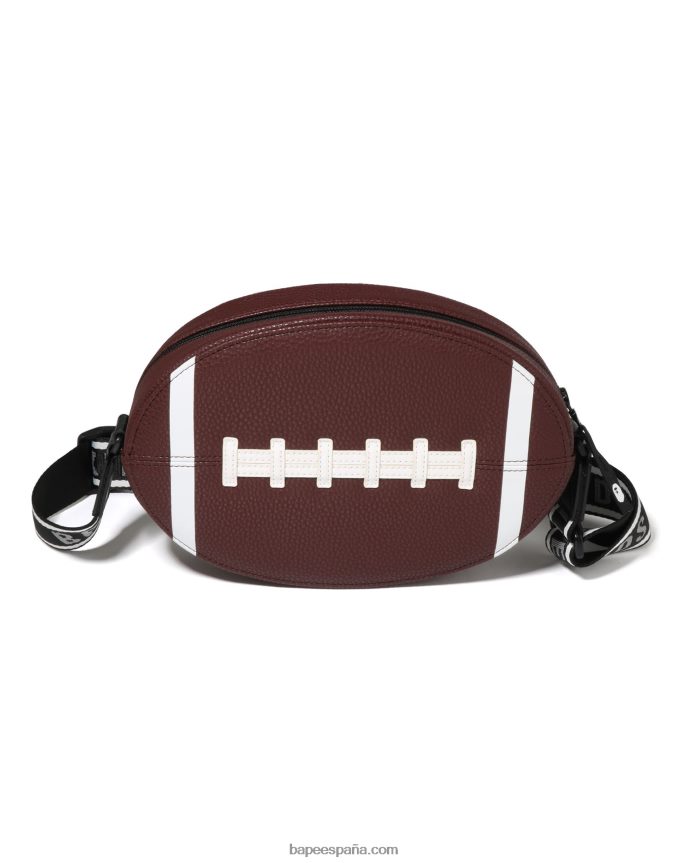 niños A Bathing Ape bolso de hombro de fútbol baby milo 288PLL1586 marrón