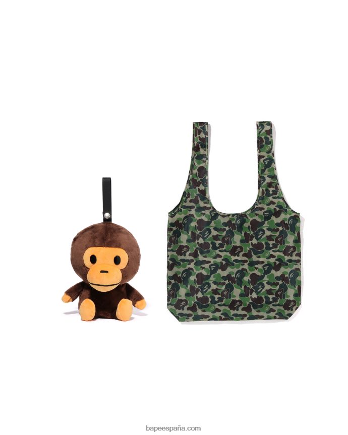 niños A Bathing Ape bolso ecologico peluche milo 288PLL1275 marrón