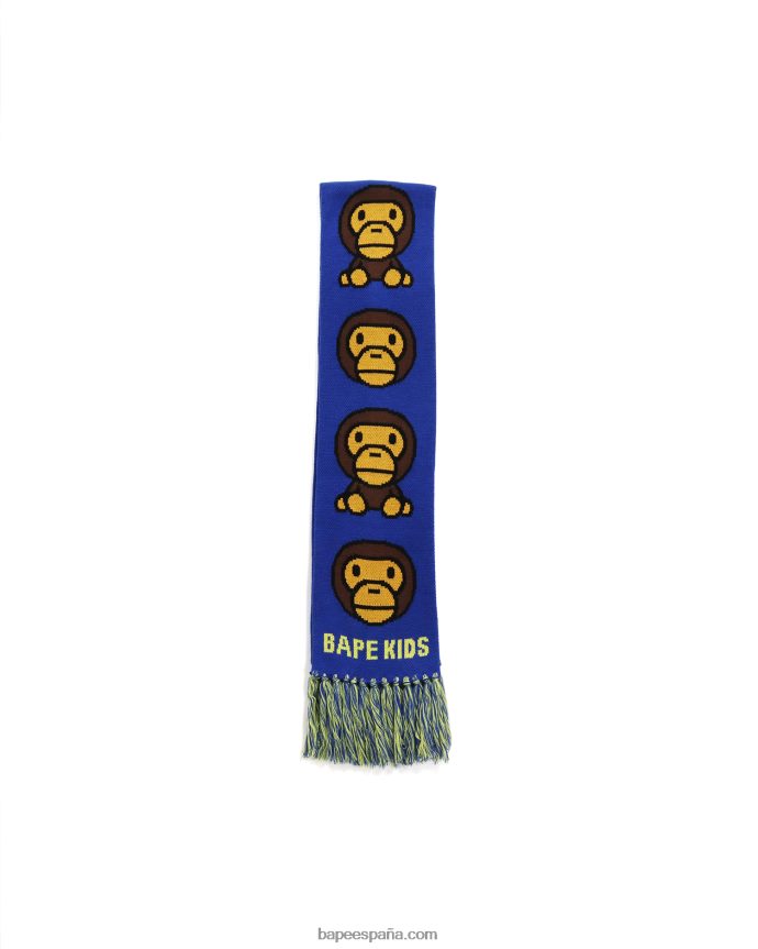 niños A Bathing Ape Bufanda de punto bebé milo 288PLL1766 azul
