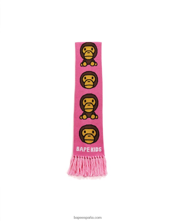 niños A Bathing Ape Bufanda de punto bebé milo 288PLL1767 rosa