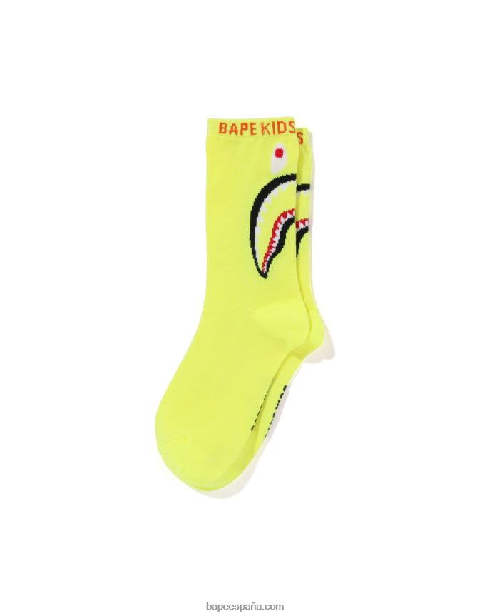 niños A Bathing Ape calcetines de tiburon 288PLL1404 amarillo