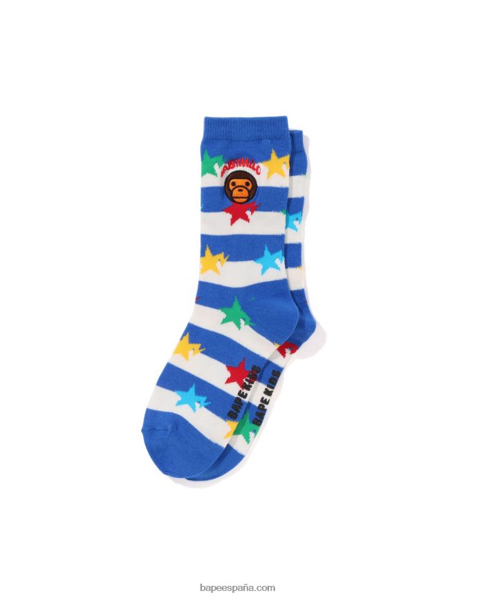 niños A Bathing Ape hoop baby milo sta calcetines 288PLL1414 azul