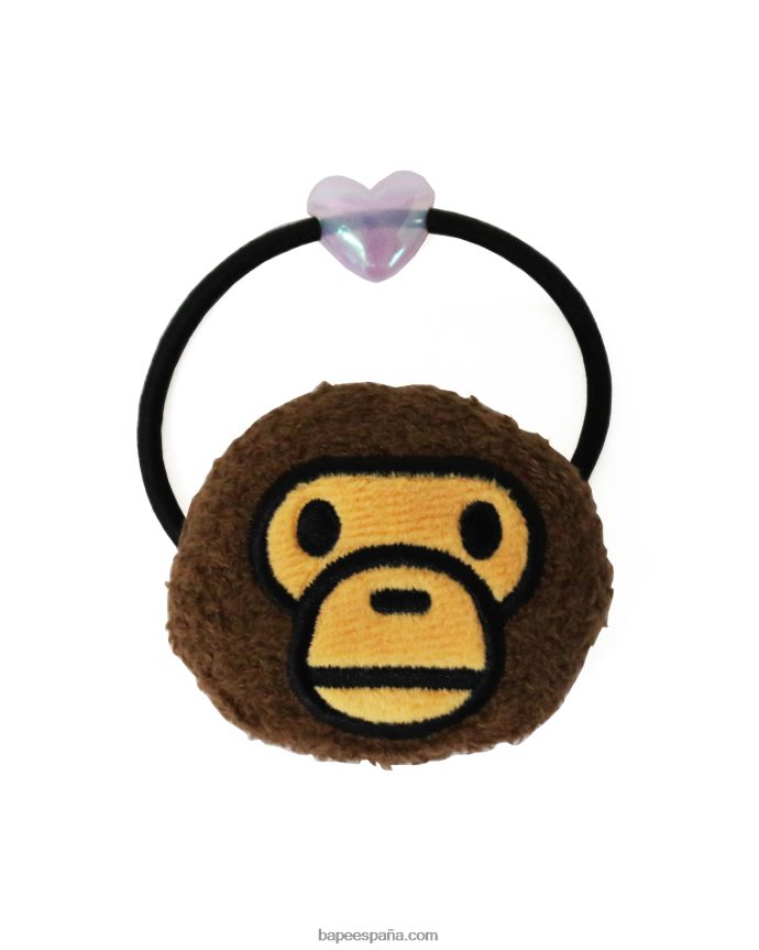 niños A Bathing Ape accesorio de goma para el pelo baby milo 288PLL1780 marrón