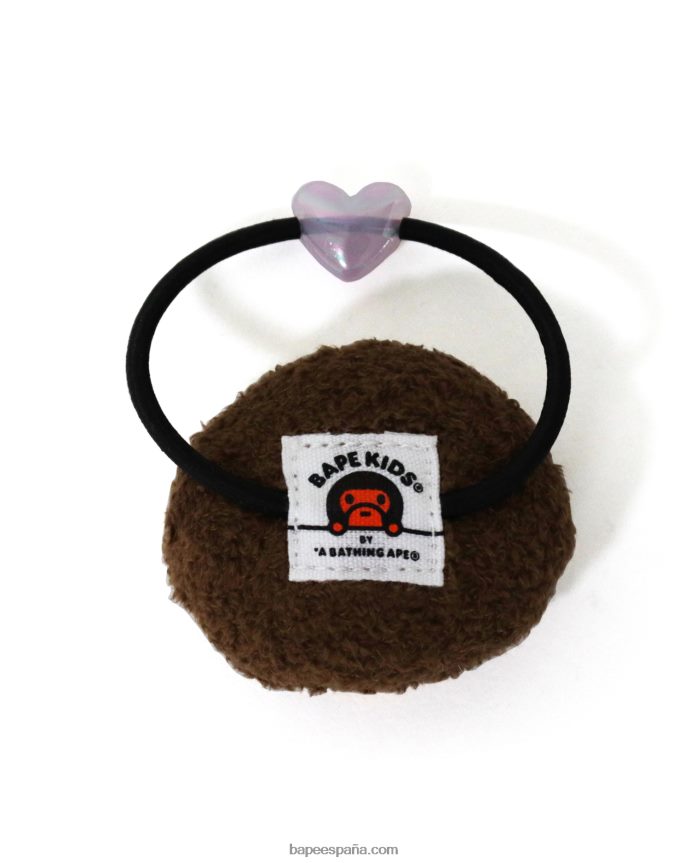 niños A Bathing Ape accesorio de goma para el pelo baby milo 288PLL1780 marrón