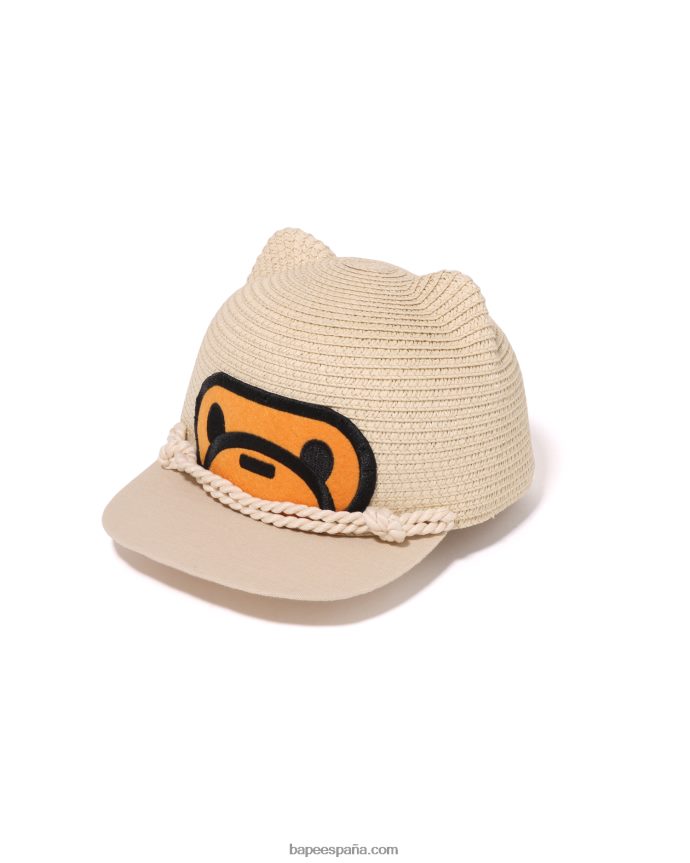 niños A Bathing Ape gorra baby milo 288PLL1705 beige