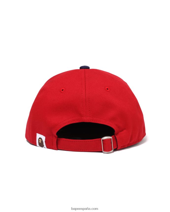 niños A Bathing Ape gorra con parche de cabeza b 288PLL1436 rojo brillante