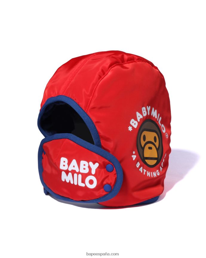 niños A Bathing Ape gorra de bebe milo 288PLL1715 rojo brillante