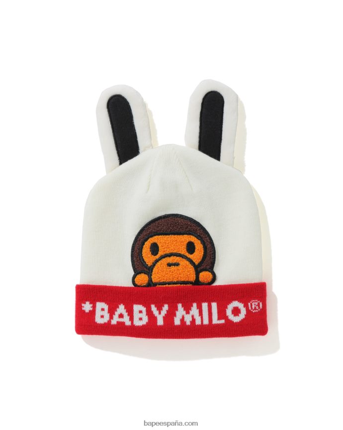niños A Bathing Ape gorro boa baby milo friends 288PLL1763 blanco