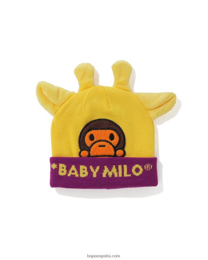 niños A Bathing Ape gorro boa baby milo friends 288PLL1764 amarillo