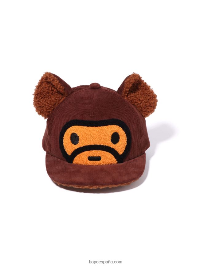 niños A Bathing Ape orejeras baby milo bear 288PLL1489 marrón