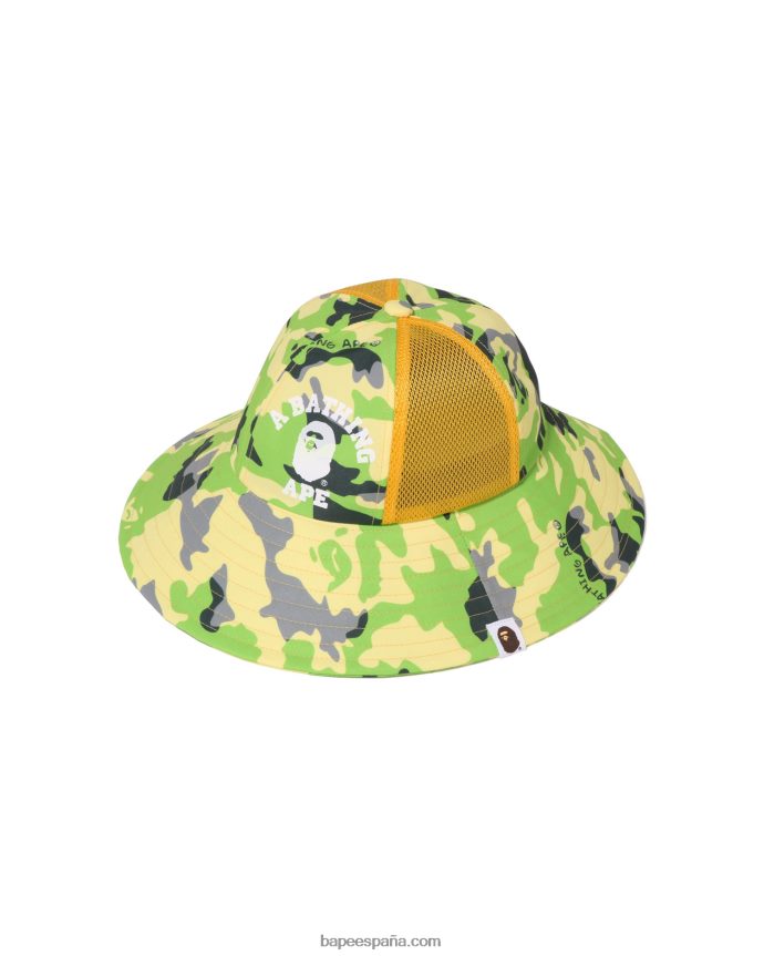 niños A Bathing Ape sombrero de malla de camuflaje Woodland 288PLL1395 ejercito verde