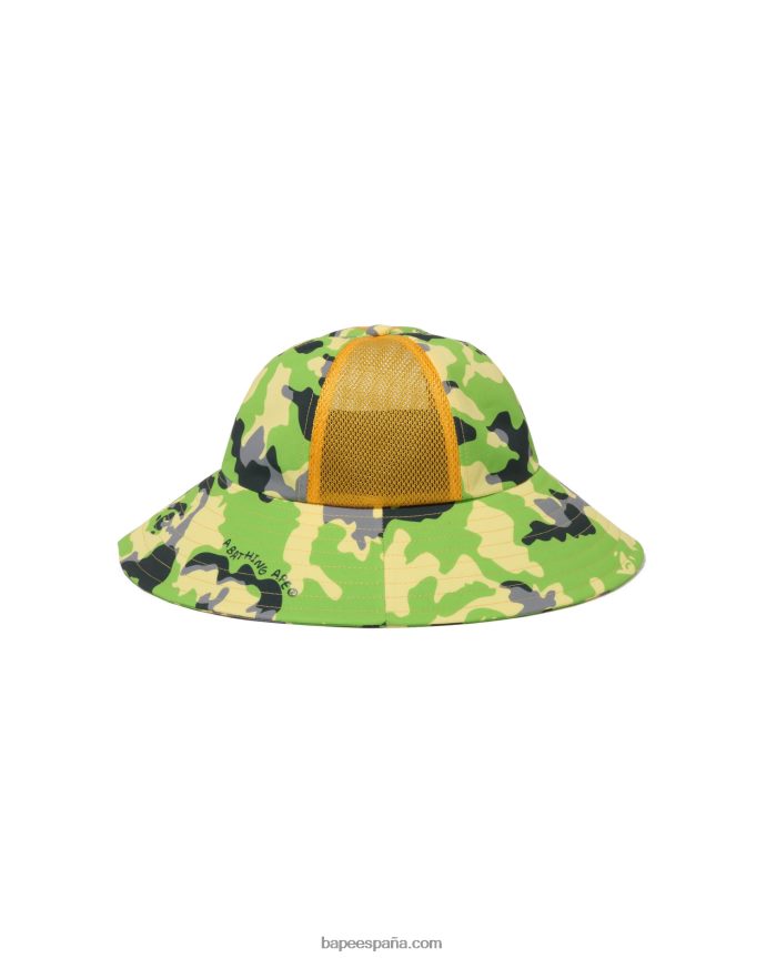 niños A Bathing Ape sombrero de malla de camuflaje Woodland 288PLL1395 ejercito verde