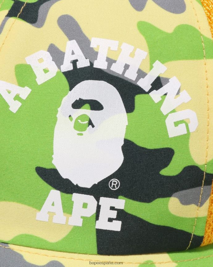 niños A Bathing Ape sombrero de malla de camuflaje Woodland 288PLL1395 ejercito verde