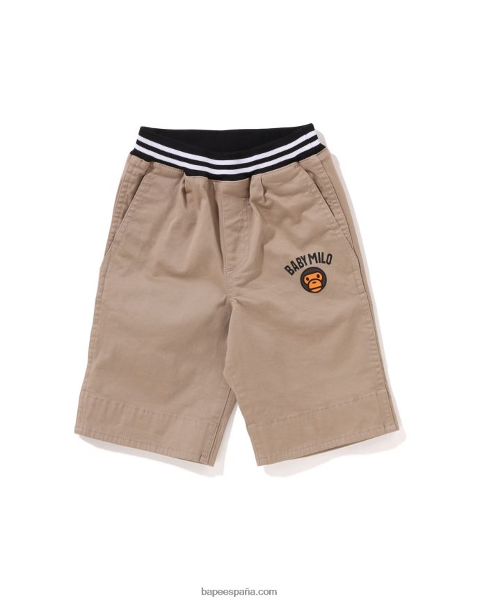 niños A Bathing Ape baby milo 1st camo shorts con puños 288PLL1699 beige