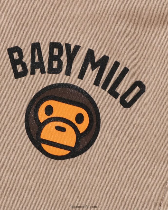 niños A Bathing Ape baby milo 1st camo shorts con puños 288PLL1699 beige