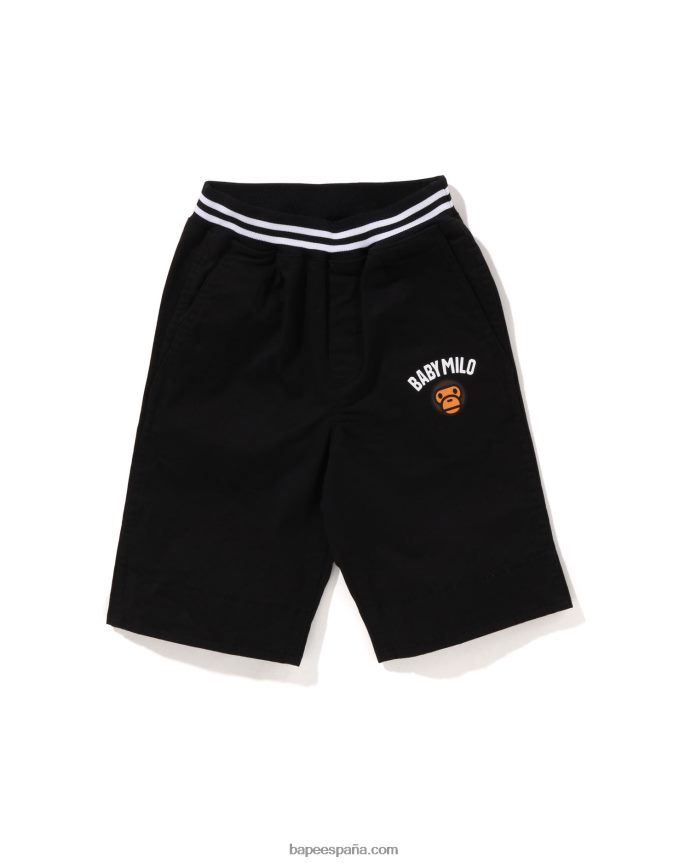 niños A Bathing Ape baby milo 1st camo shorts con puños 288PLL1700 negro