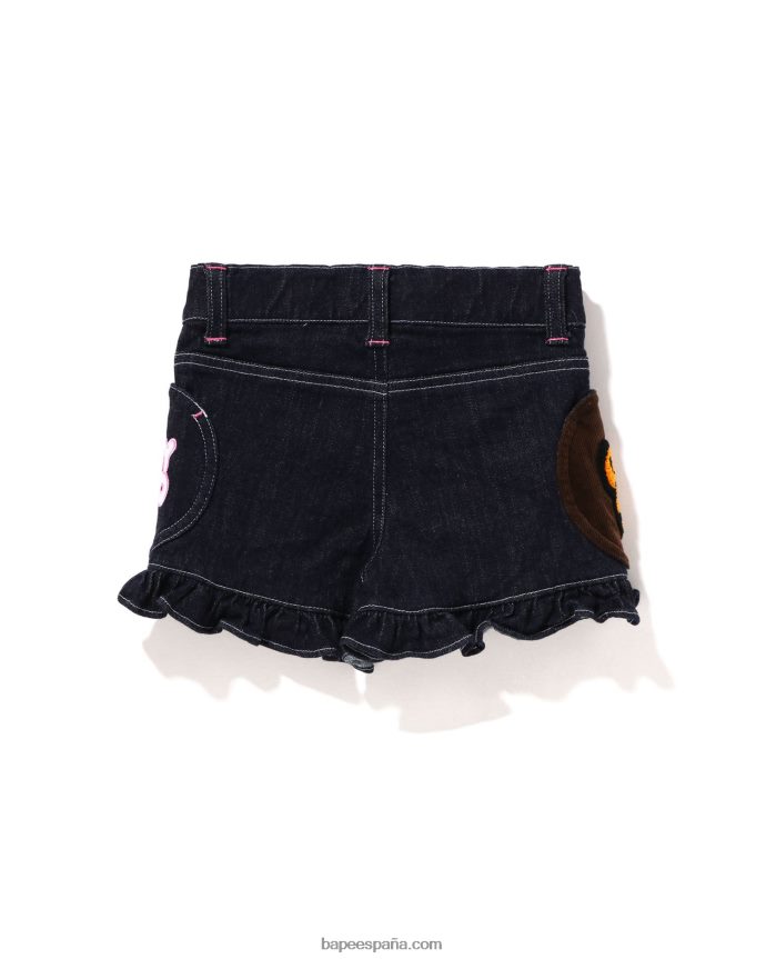 niños A Bathing Ape shorts baby milo con bolsillos 288PLL1600 Azul marino