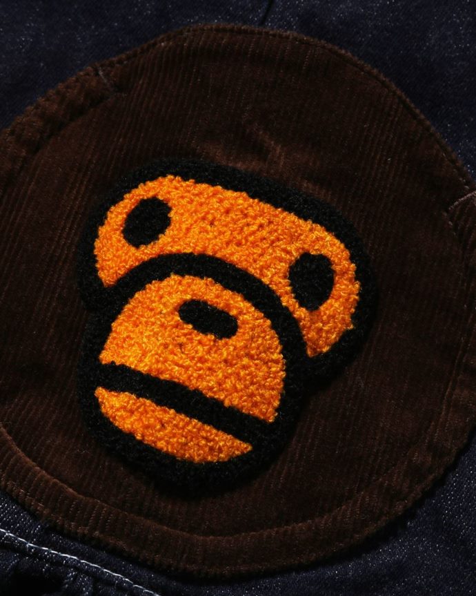 niños A Bathing Ape shorts baby milo con bolsillos 288PLL1600 Azul marino