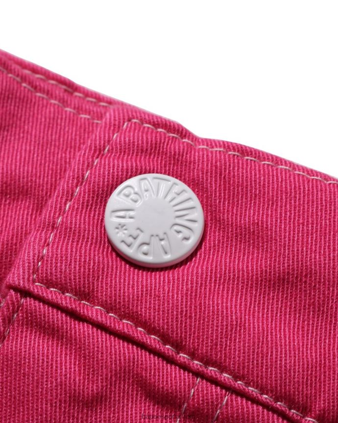 niños A Bathing Ape shorts baby milo con bolsillos 288PLL1601 rosa carmín