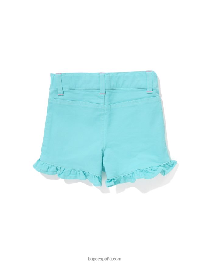niños A Bathing Ape shorts baby milo con volantes de fresas 288PLL1416 menta