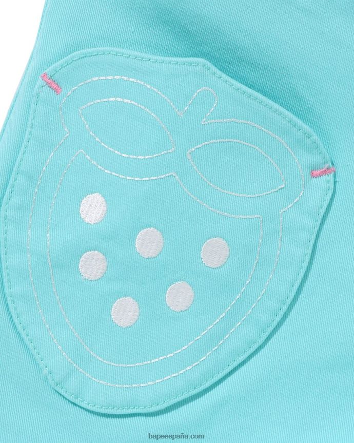 niños A Bathing Ape shorts baby milo con volantes de fresas 288PLL1416 menta