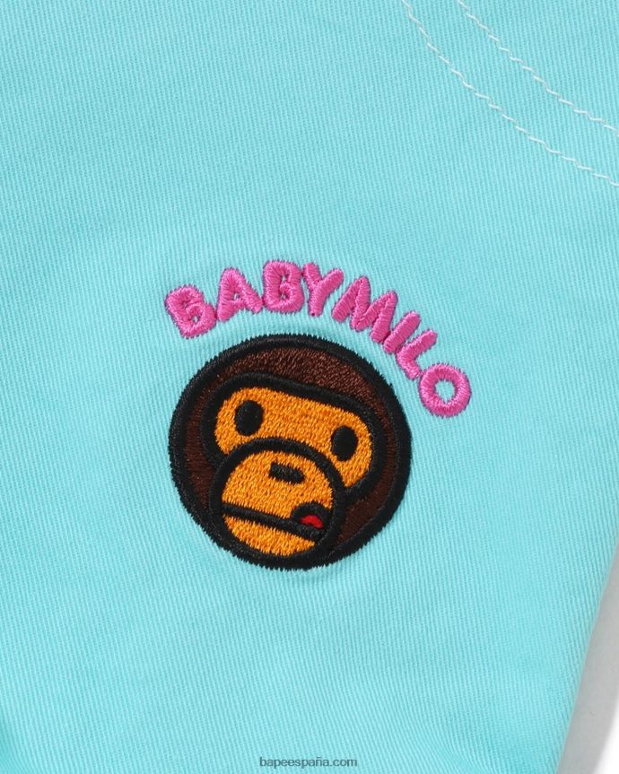 niños A Bathing Ape shorts baby milo con volantes de fresas 288PLL1416 menta