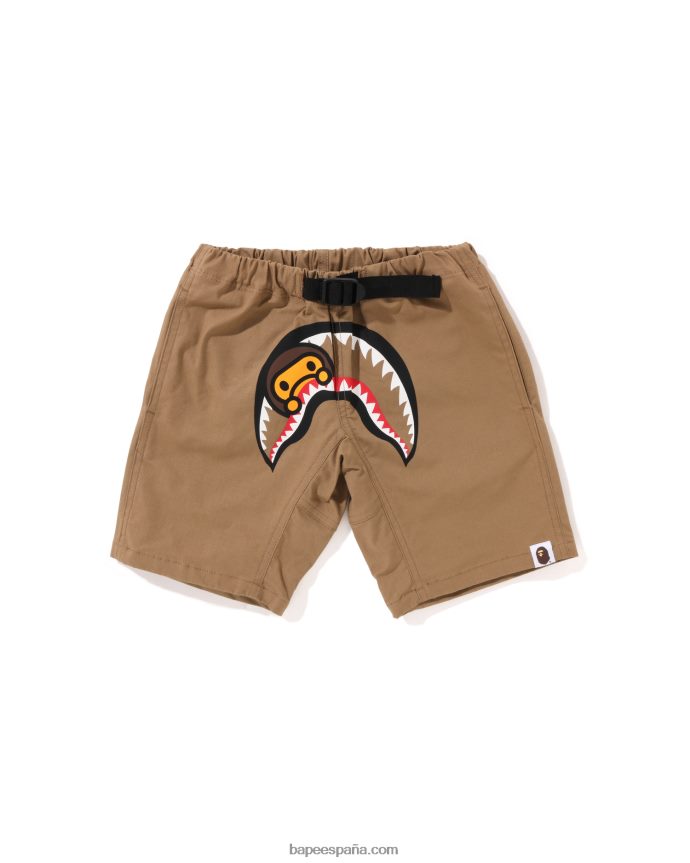 niños A Bathing Ape shorts de escalada baby milo shark 288PLL1302 beige