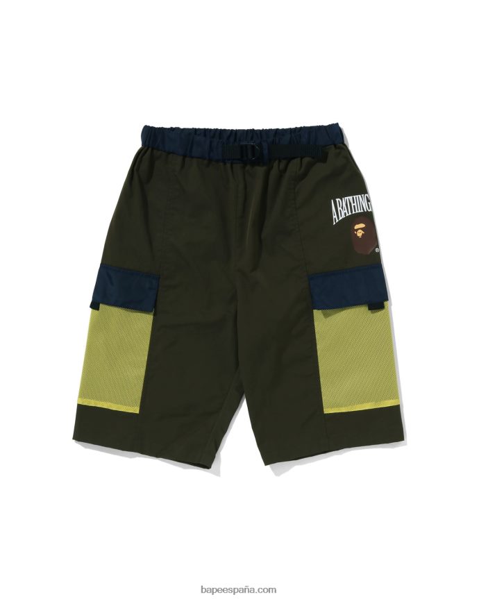 niños A Bathing Ape shorts de malla con bolsillo 288PLL1309 selva profunda