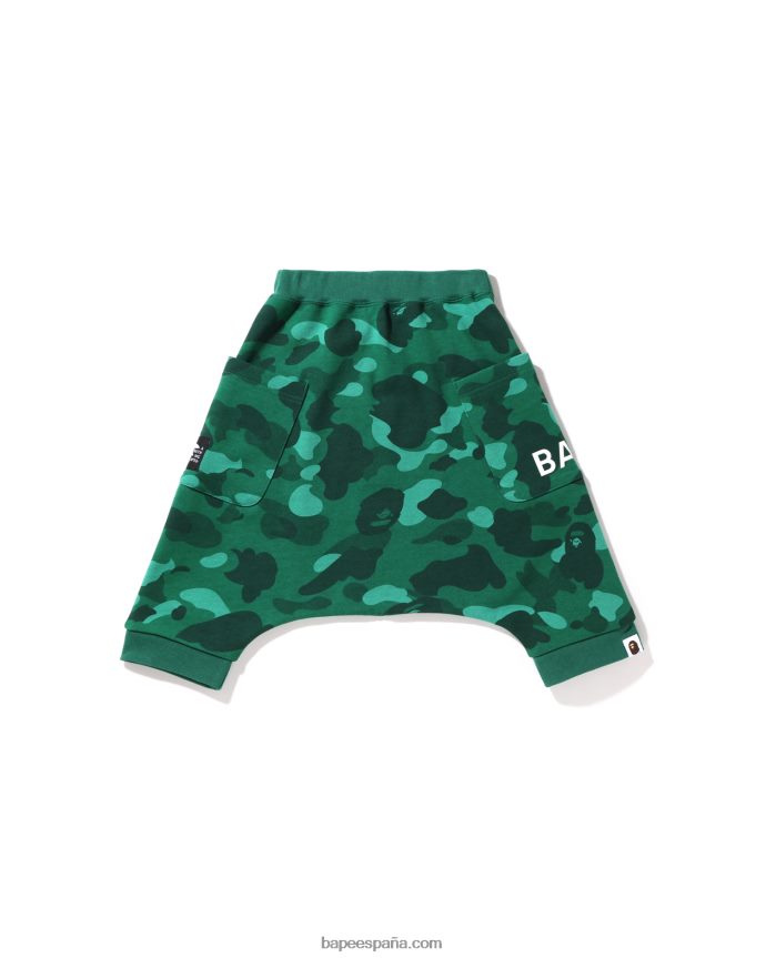 niños A Bathing Ape shorts sarouel extragrandes color camuflaje 288PLL1637 Esmeralda