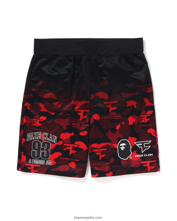 niñospantalones cortos de juego del clan bape x faze 288PLL1408 rojo brillante