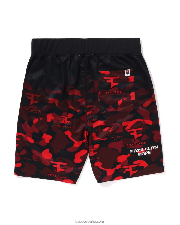 niñospantalones cortos de juego del clan bape x faze 288PLL1408 rojo brillante