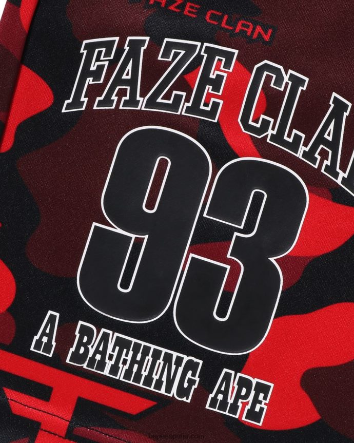 niñospantalones cortos de juego del clan bape x faze 288PLL1408 rojo brillante