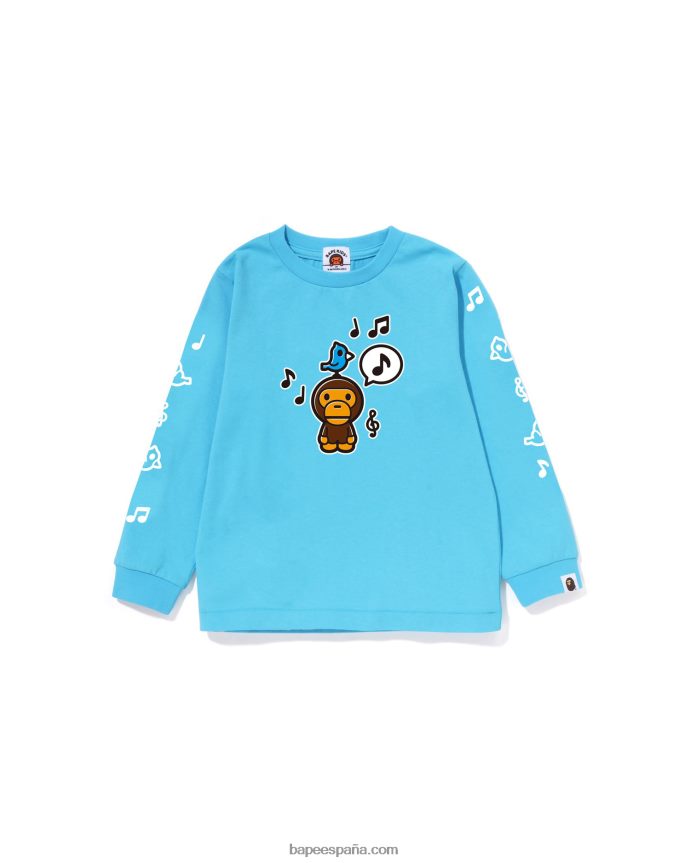 niños A Bathing Ape Camiseta con globo de diálogo Baby Milo n.º 2 288PLL1483 azul