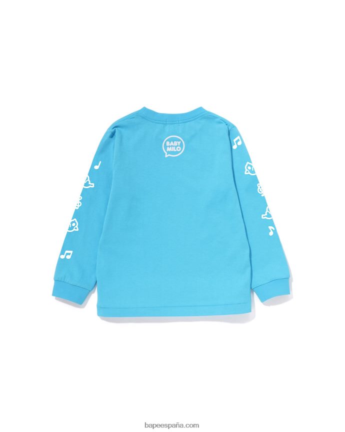 niños A Bathing Ape Camiseta con globo de diálogo Baby Milo n.º 2 288PLL1483 azul