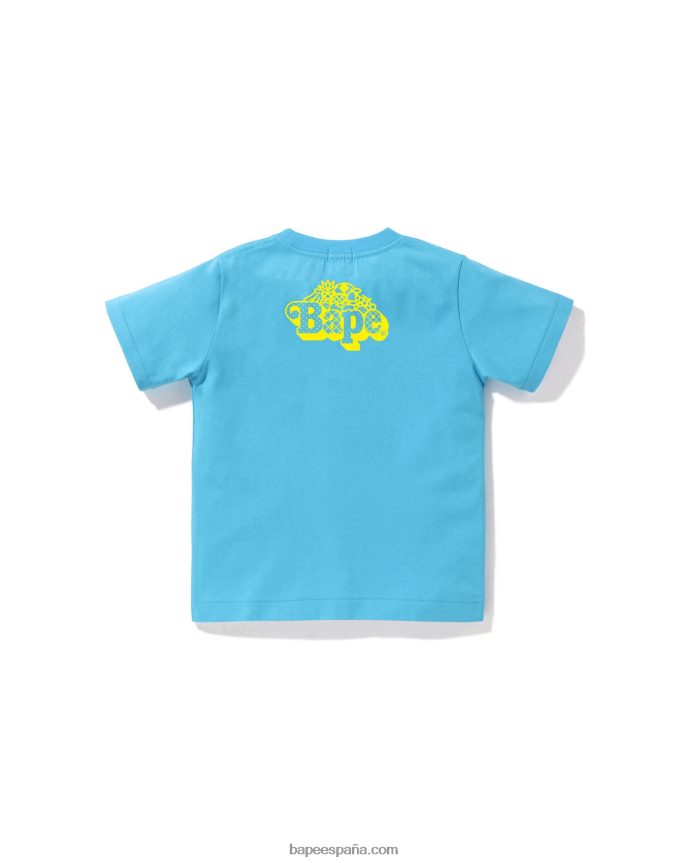 niños A Bathing Ape baby milo camiseta de frutas mixtas #1 288PLL1371 azul claro