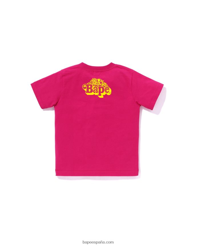 niños A Bathing Ape baby milo camiseta de frutas mixtas #1 288PLL1373 rosa carmín