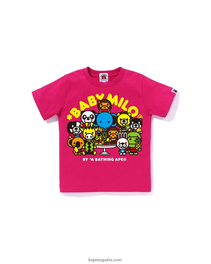 niños A Bathing Ape baby milo camiseta de frutas mixtas #2 288PLL1456 rosa