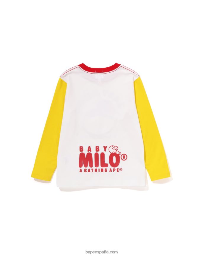 niños A Bathing Ape baby milo duerme en la camiseta de la nube 288PLL1509 blanco