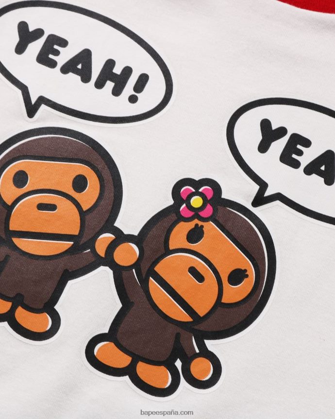 niños A Bathing Ape bebé milo globo de diálogo milo lisa tee 288PLL1589 blanco