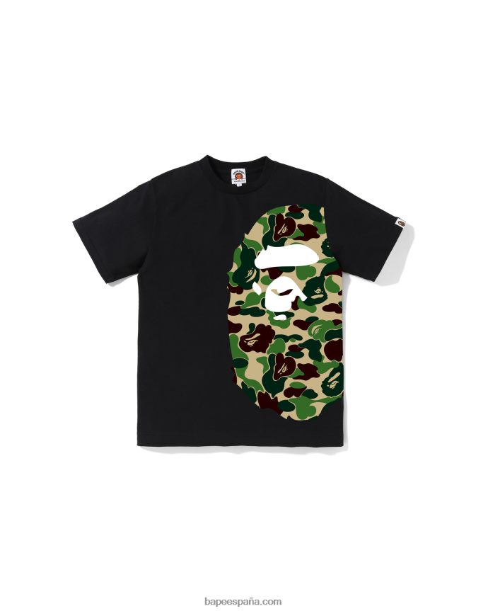 niños A Bathing Ape camiseta abc camo side big head jr 288PLL1282 negro