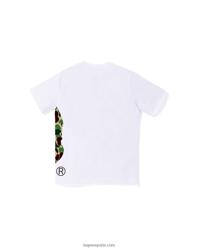 niños A Bathing Ape camiseta abc camo side big head jr 288PLL1285 blanco