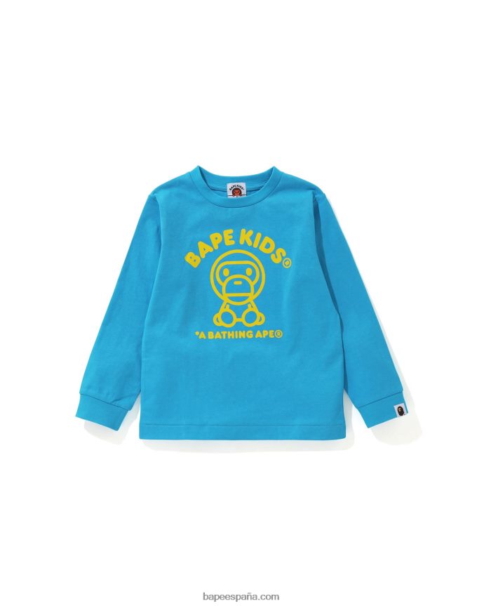 niños A Bathing Ape camiseta bebé milo alfombra 288PLL1736 azul