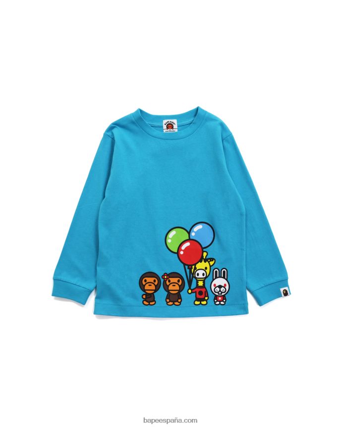 niños A Bathing Ape camiseta bebé milo y amigos 288PLL1773 azul